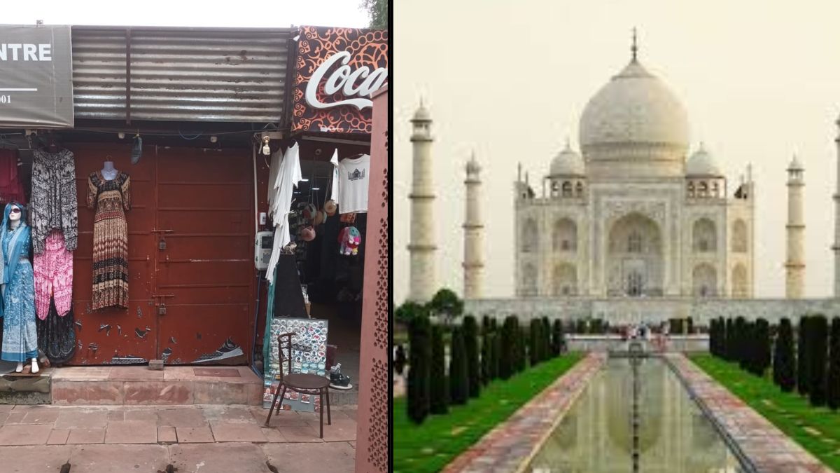 taj mahal illegal construction gate built on main road action planned