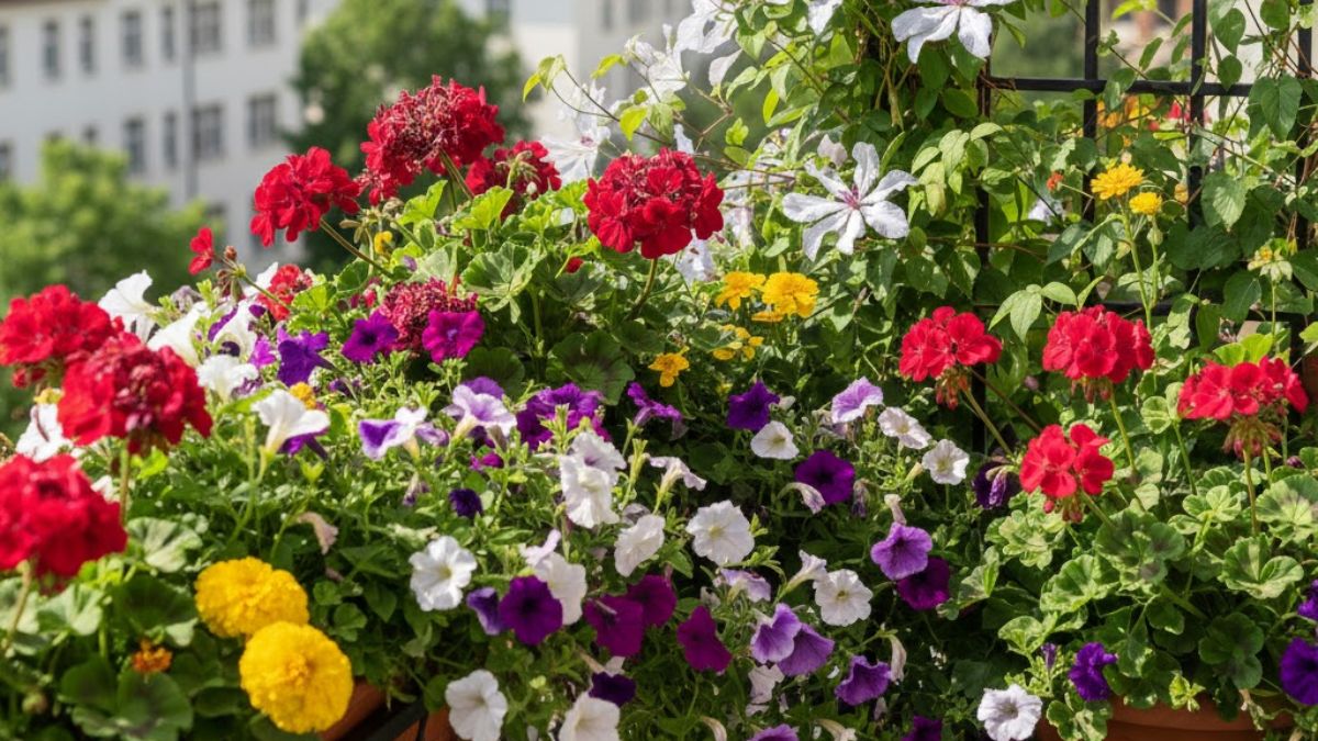 10 all season flowering plants for balcony india low maintenance and permanent blooms