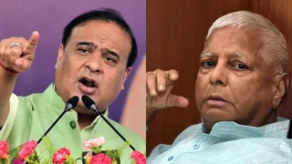 हिमंता बिस्वा सरमा और लालू प्रसाद यादव। PTI