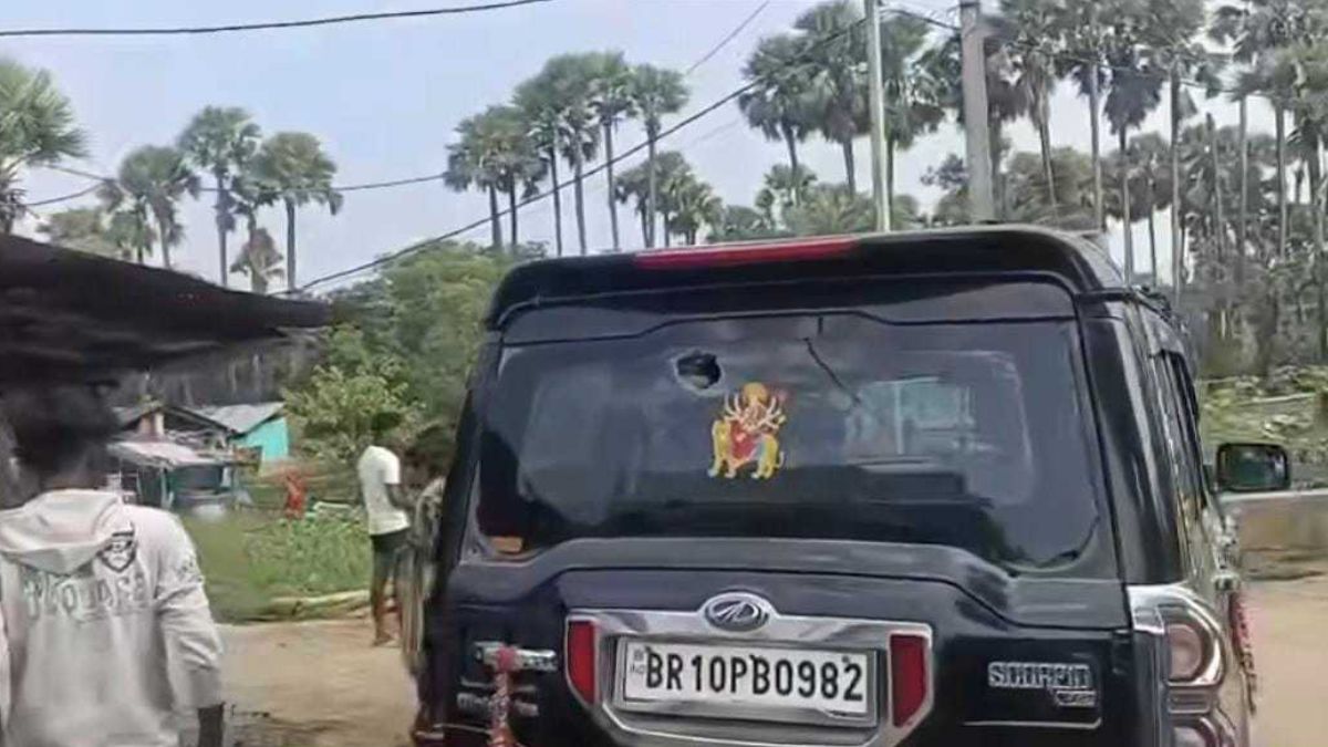 attack on jdu candidate shubhanand mukeshs campaign vehicle in bhagalpur