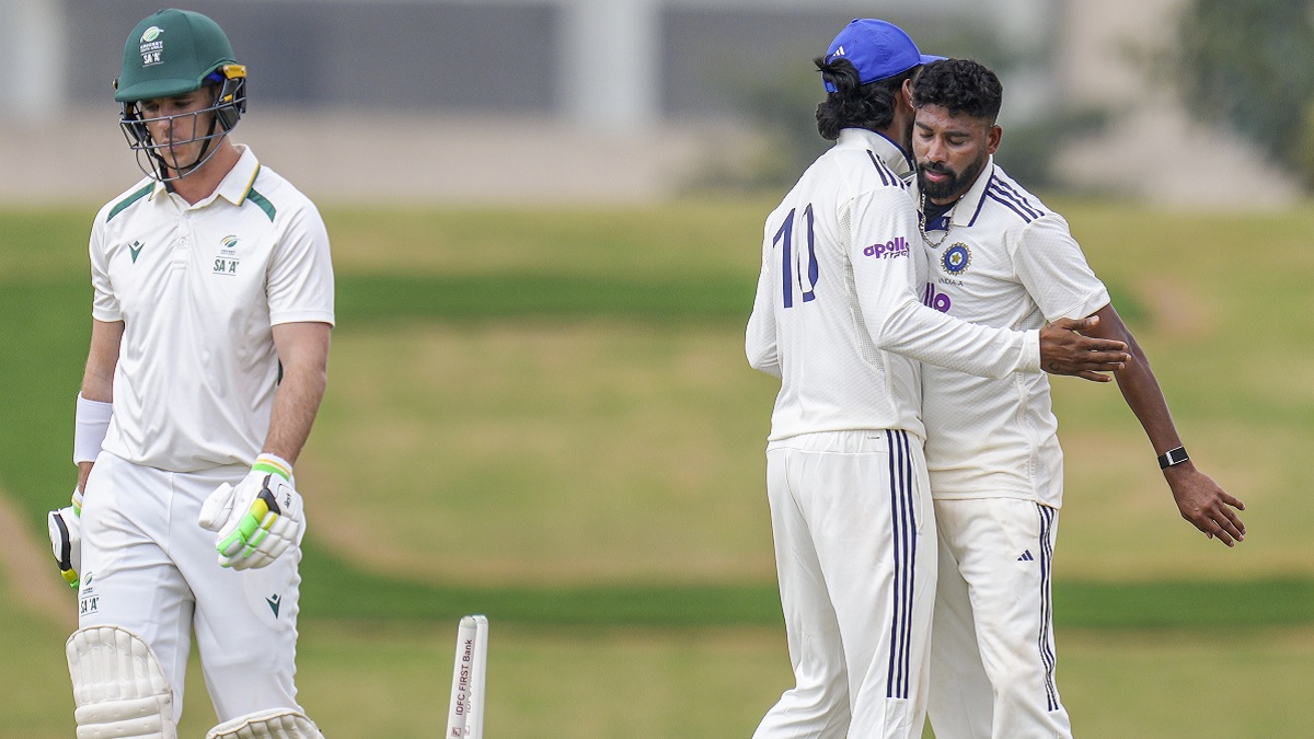 ind a vs sa a unofficial test day 2 highlights india a take lead over south africa a marques ackerman prasidh krishna