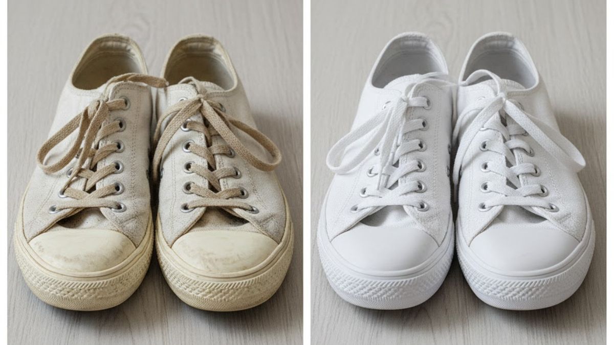 5 best tricks to clean yellowed white shoes make them brand new
