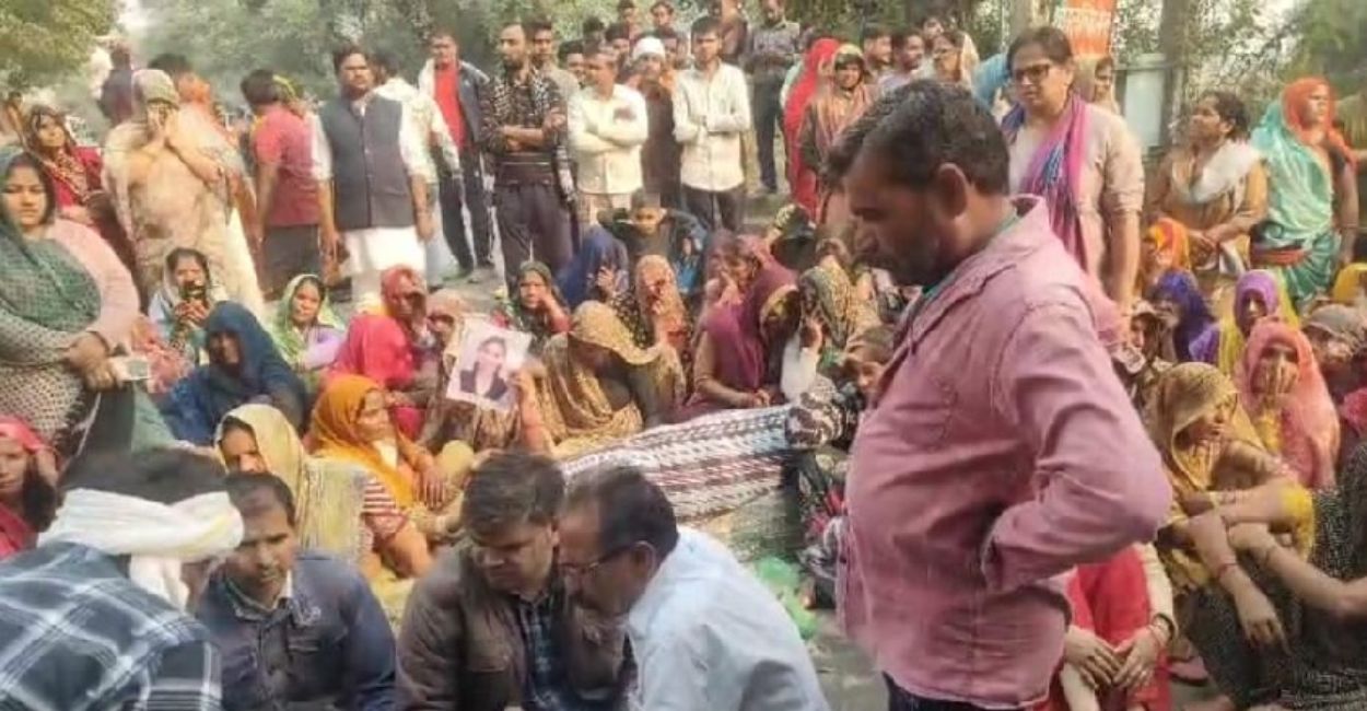 orai missing girl found dead on railway track kidnapping and murder allegations road jam