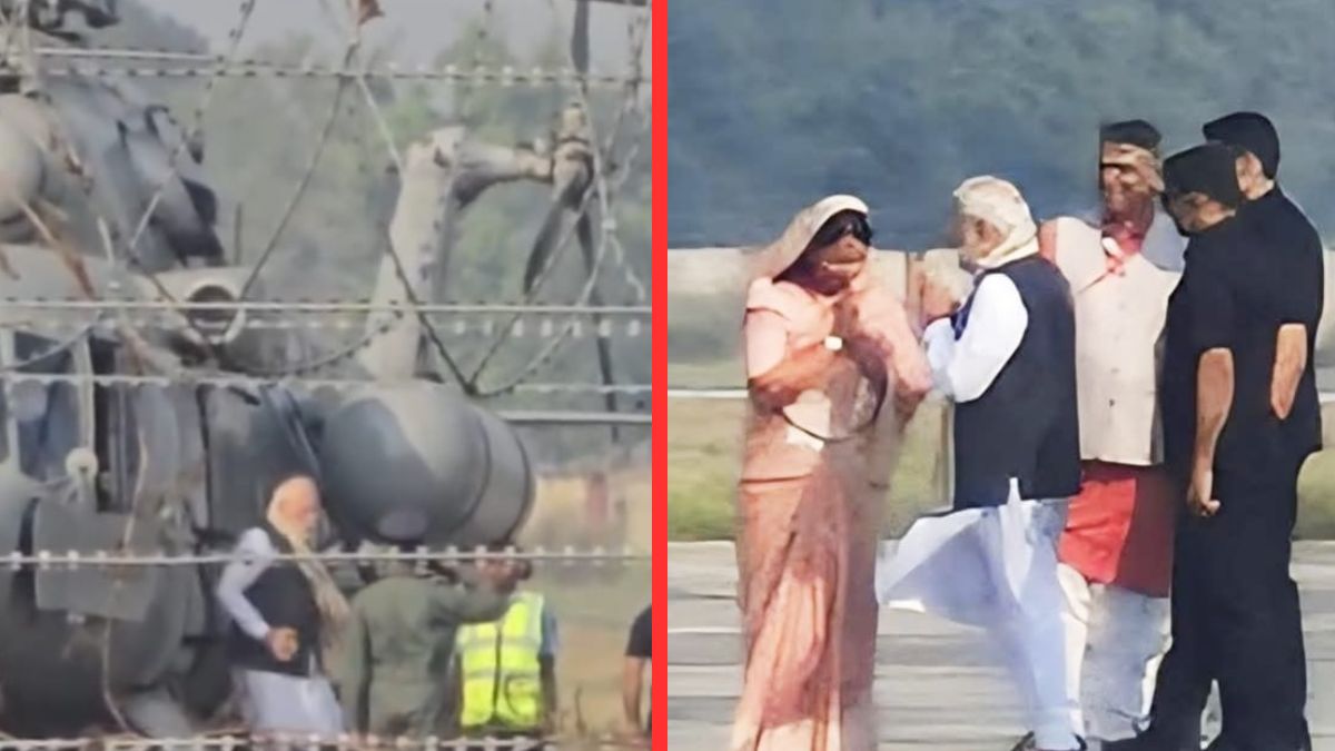 pm modis brief stop at kushinagar airport before delhi flight