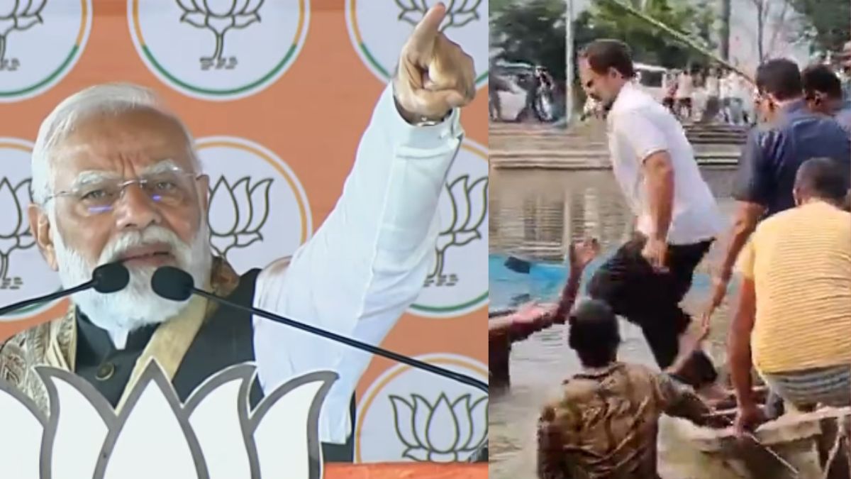 pm modi said that rahul gandhi is practicing to drown in elections bihar elections 2025