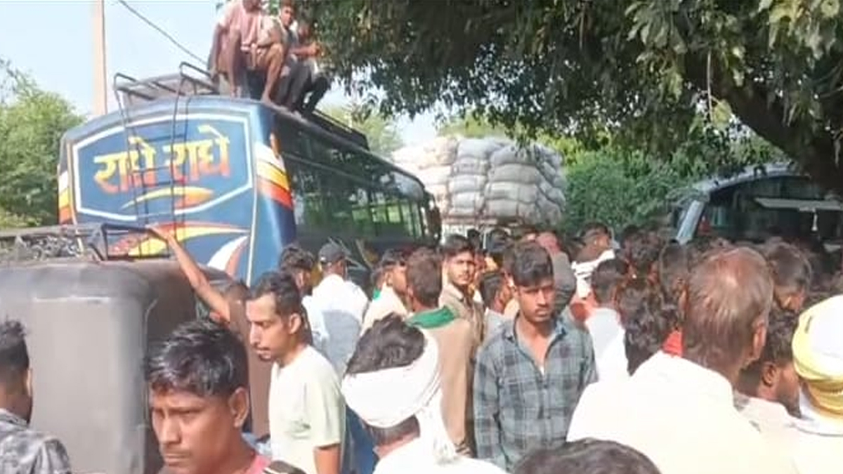 bhojpur road accident cyclist killed by uncontrolled vehicle locals protest