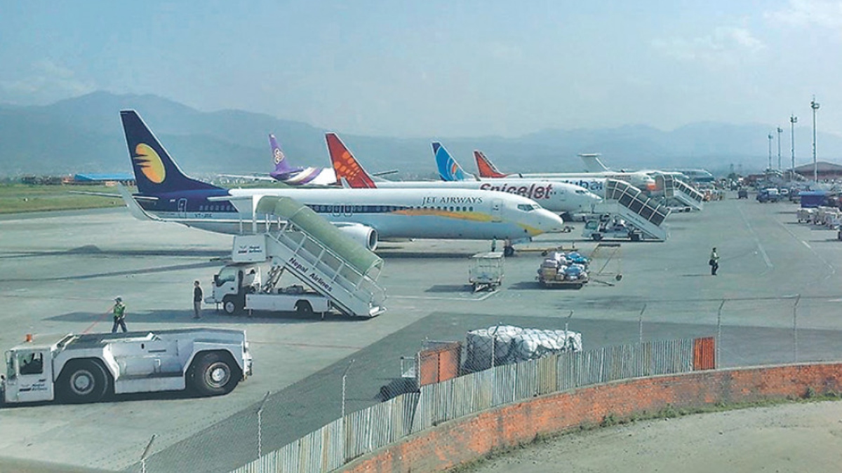 kathmandu airport flight operations halted due to technical issues