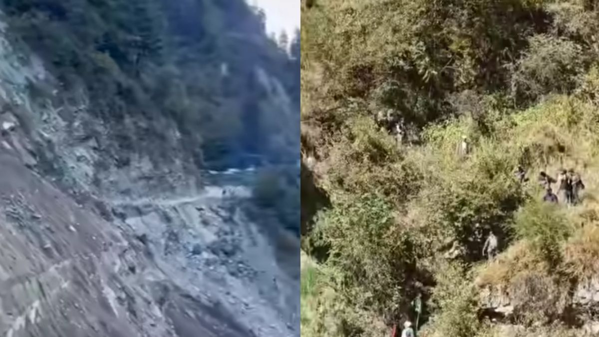 landslides continue manikaran valley injuring two tourists when their jeep buried under debris road remains closed even after 48 hours