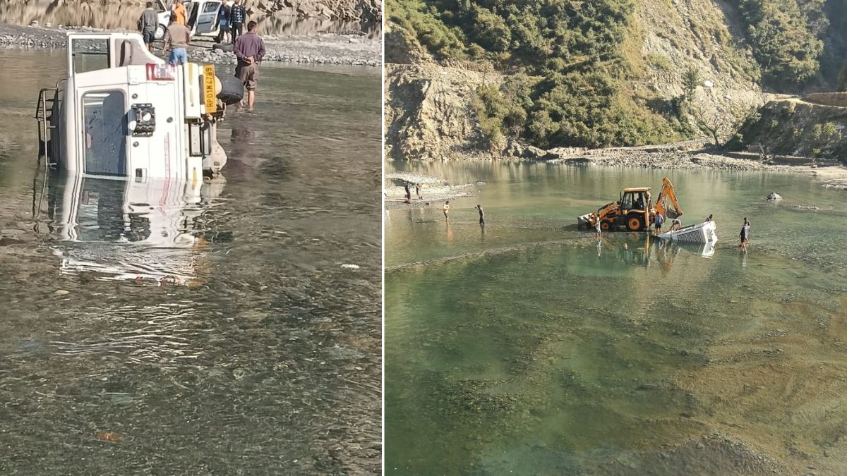 himachal bolero overturns on pandohkashod road in mandi six aboard