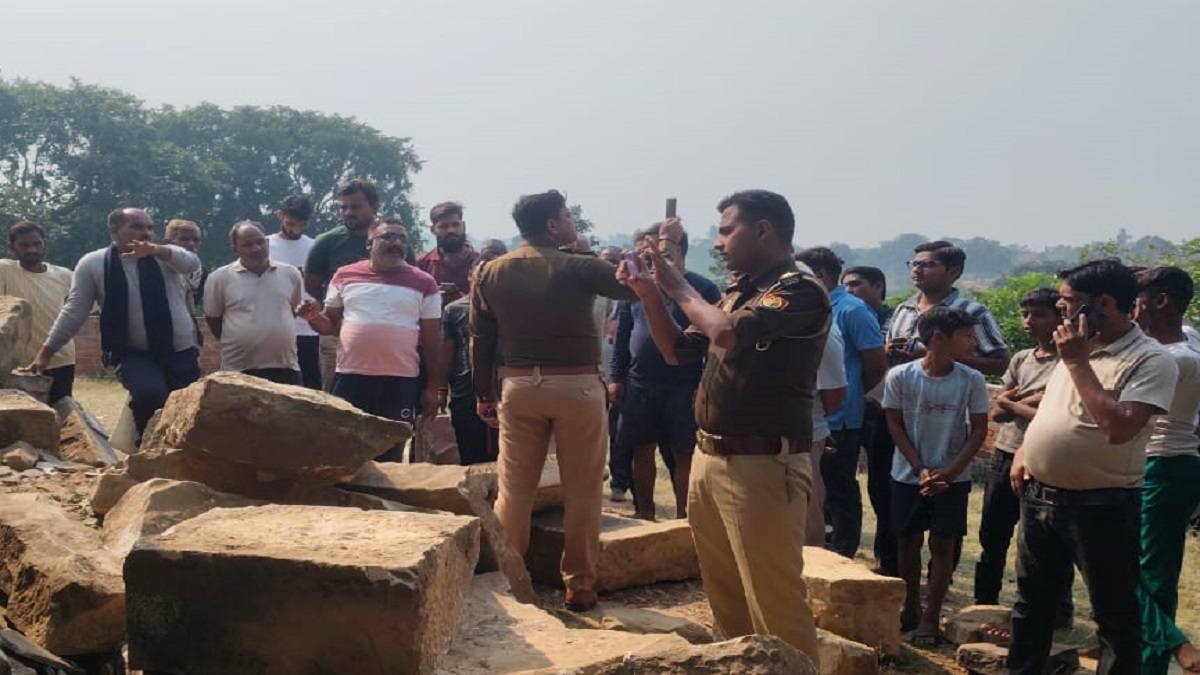 prayagraj treasure hunt attempt at ancient shiva temple bara police investigation underway