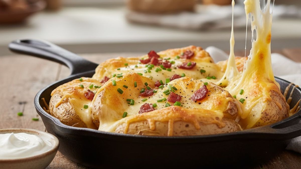 baked cheese potatoes quick and easy evening snack recipe kid friendly