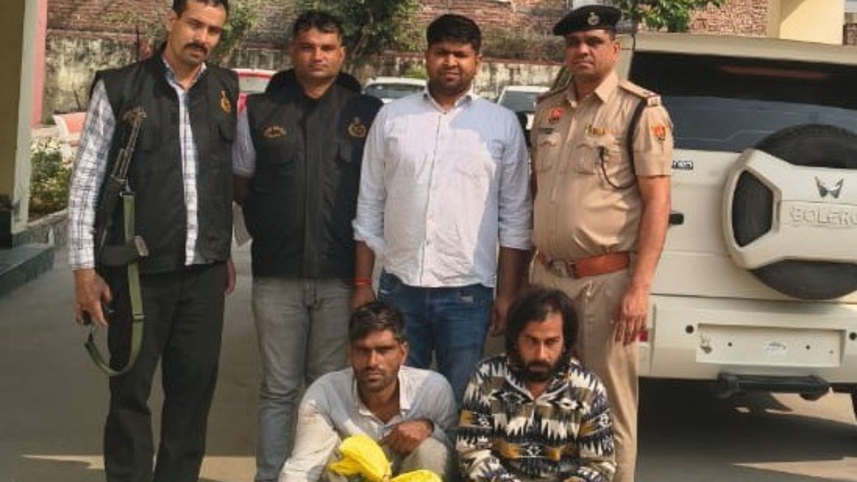 palwal smugglers arrested with 10 kg ganja on bike
