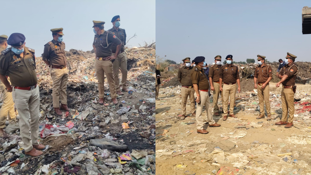 ghaziabad mans body found burning near dumping ground murder suspected