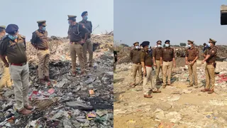 मौके पर जांच करती पुलिस। जागरण