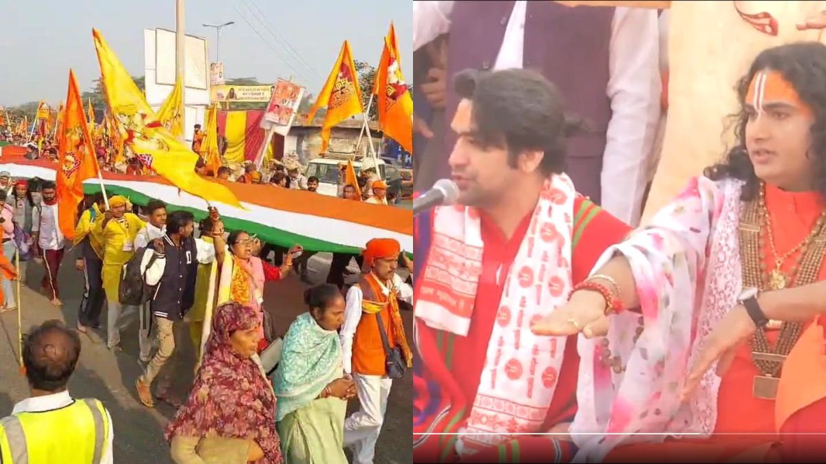 dhirendra shastri leads sanatan dharma pledge unity march advances