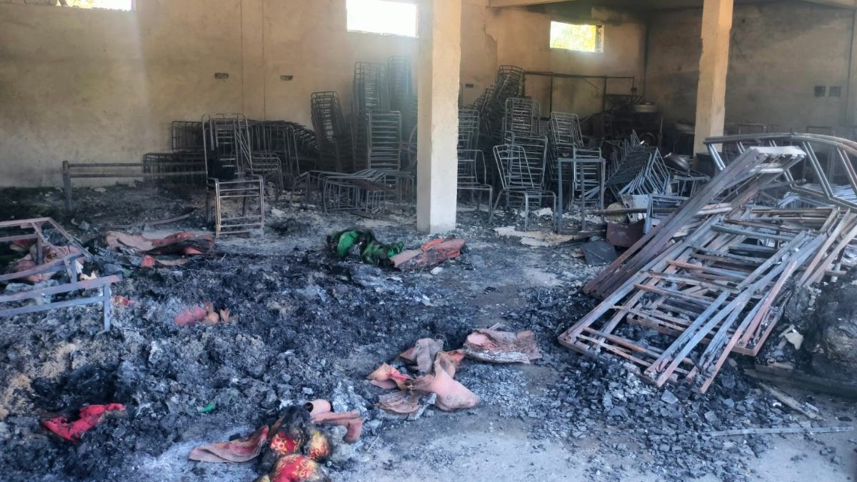 kangra fire at tent house in jawalamukhi causes lakhs in losses