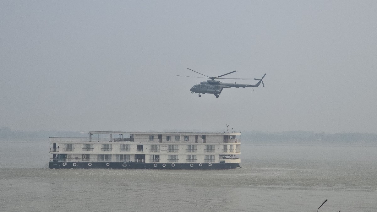 people can watch the security forces in action on cruise ships helicopters and motor boats in the ganges