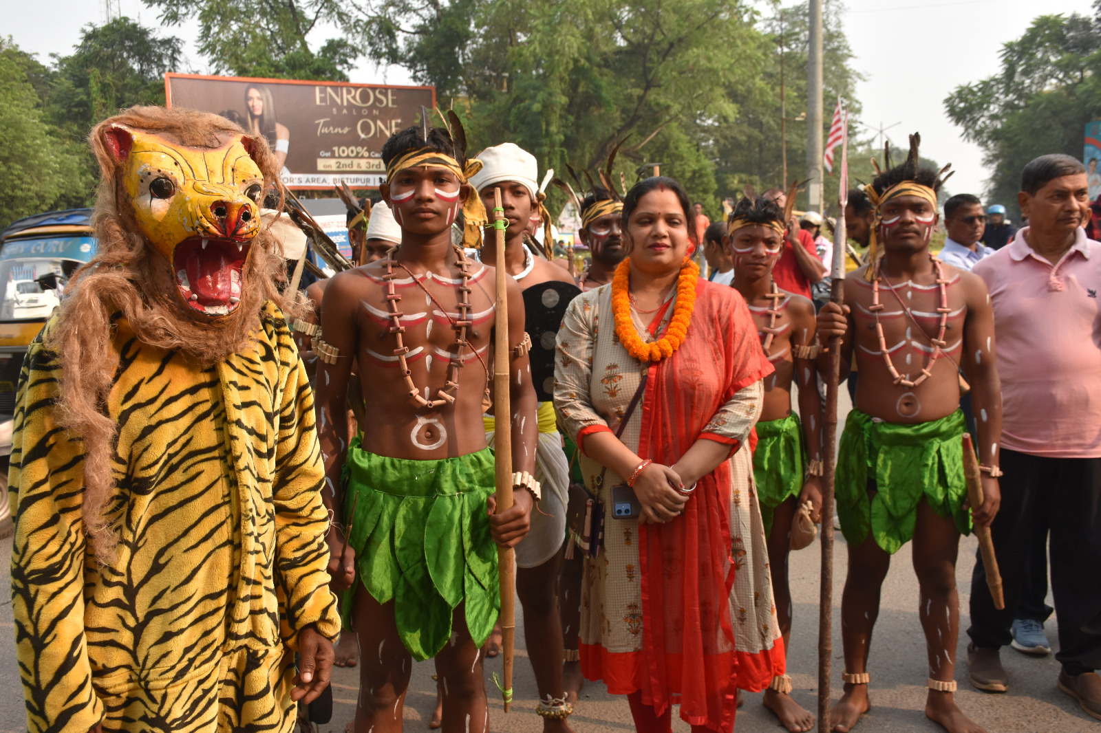 jagran iron city drums chhau slogans jharkhand gaurav yatra