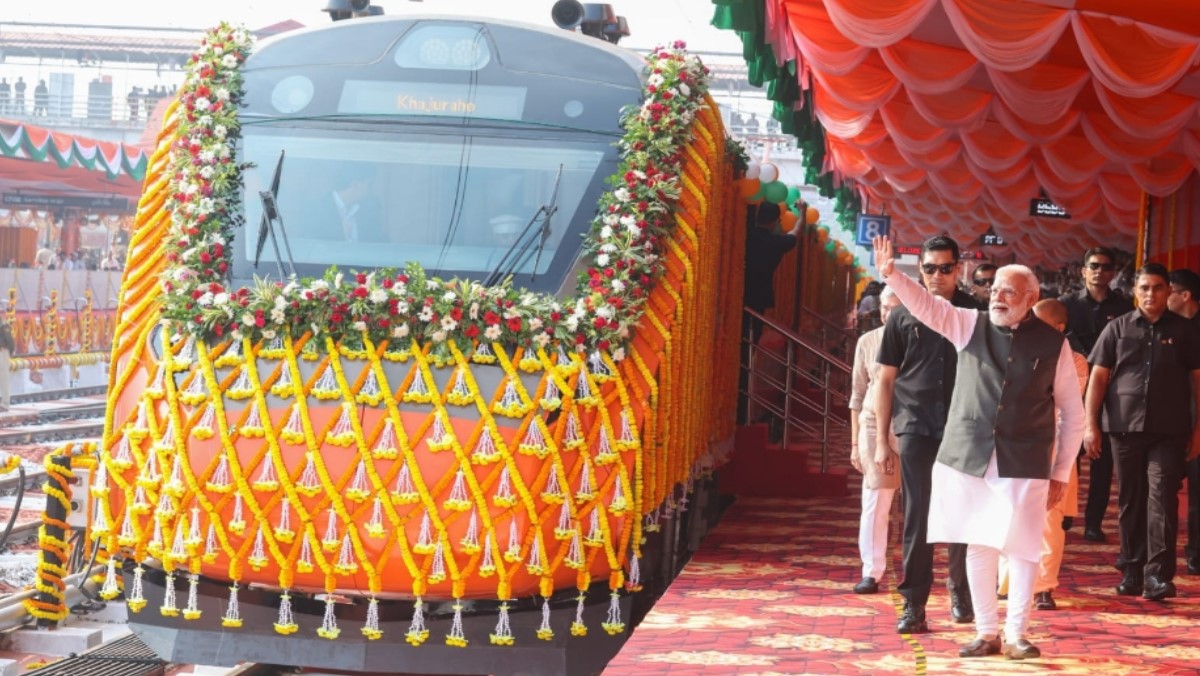 the varanasi khajuraho vande bharat express will run regularly from 11 november flagged off by pm modi