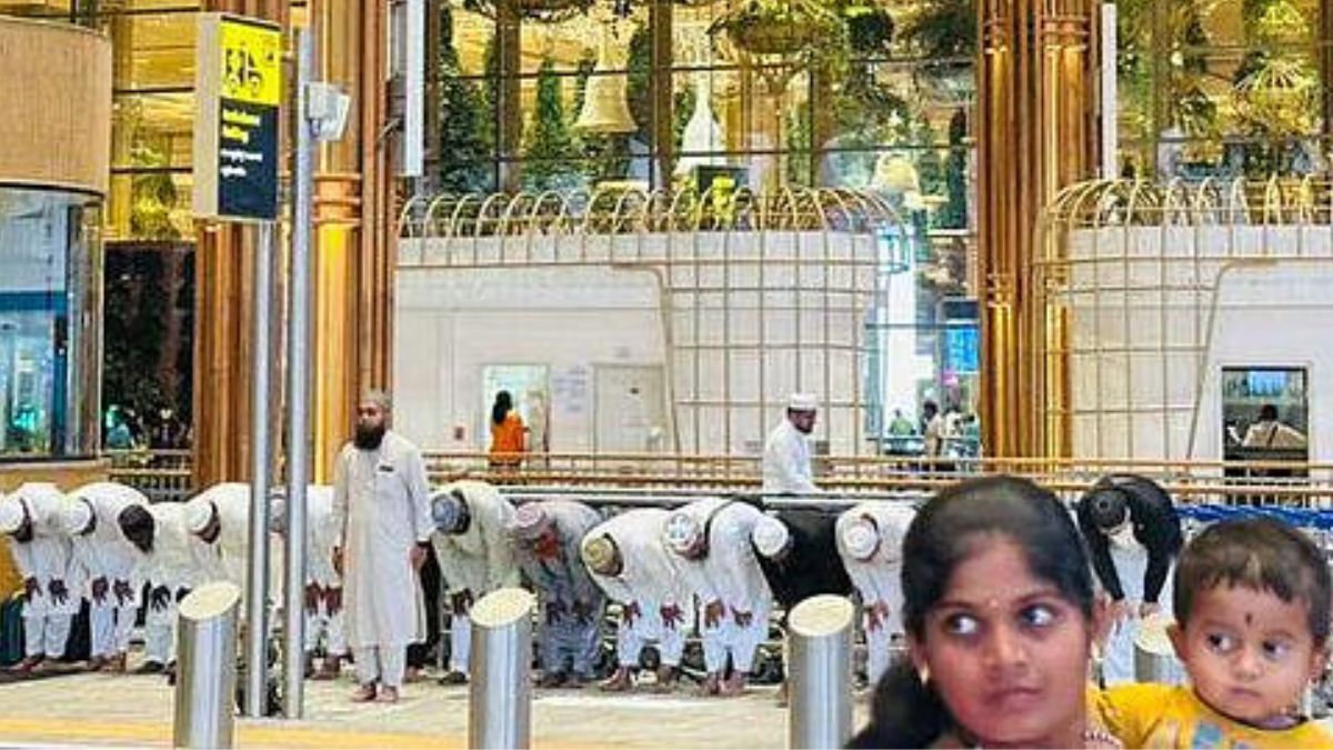 bengaluru airport namaz video sparks political row security concerns