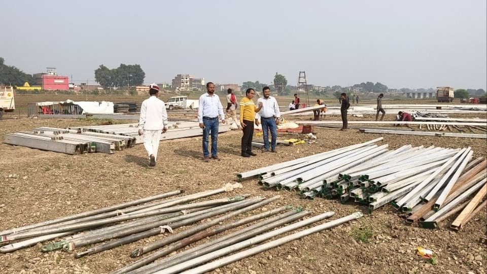 largest bharatendu manch being prepared at historic dadri mela 2025