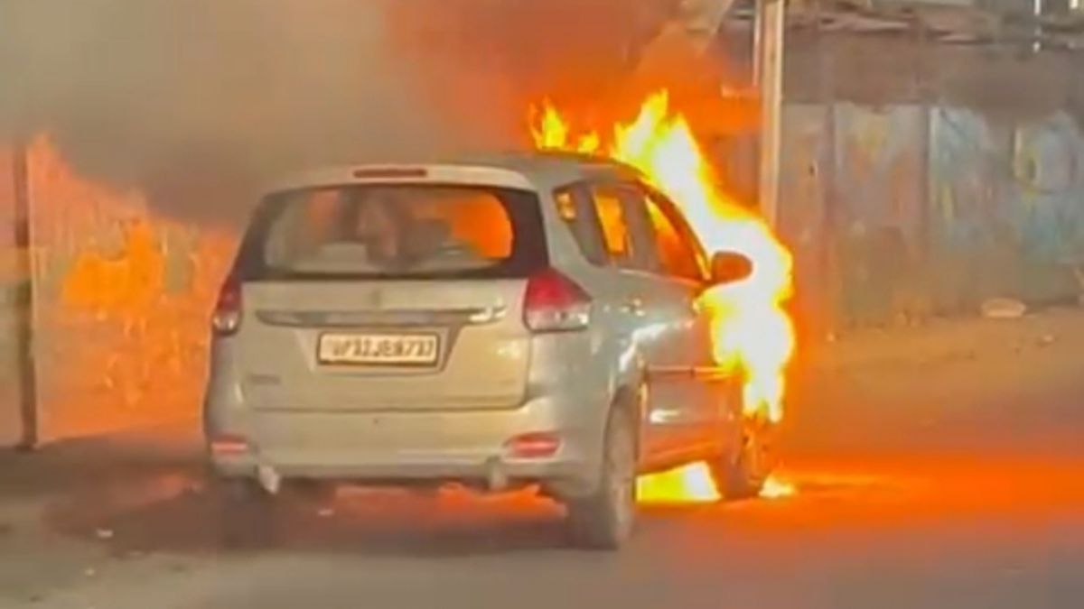 car fire near llr hospital swift action averts major incident