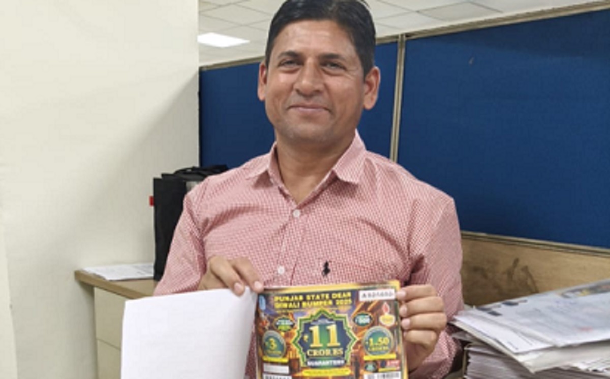 derabassi laborer wins 1 crore in diwali bumper lottery