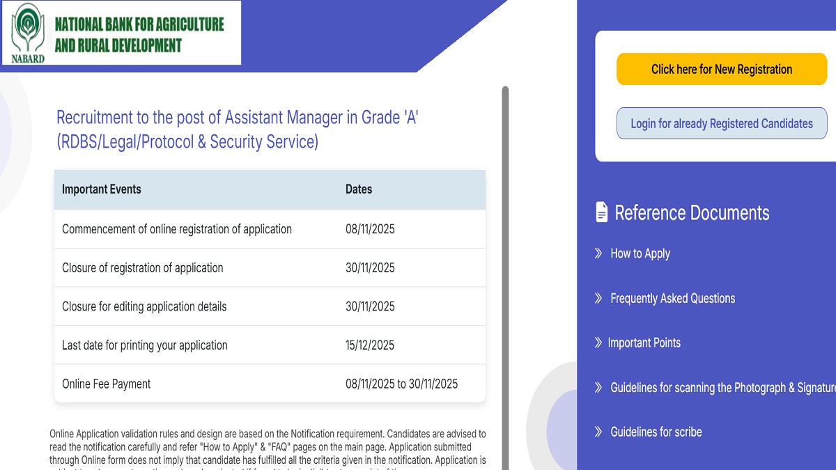 nabard recruitment 2025 online application for nabard grade a posts begins check complete details including eligibility fees here