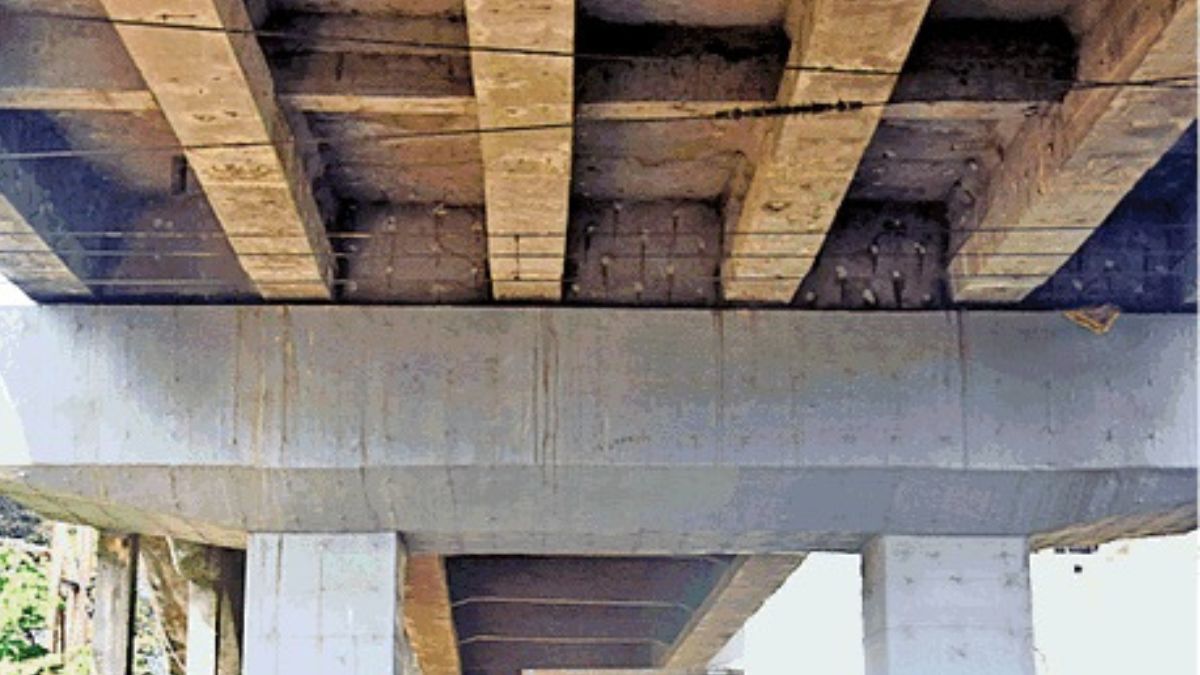 moradabads double gate bridge poses a threat with heavy vehicles shaking the structure at night
