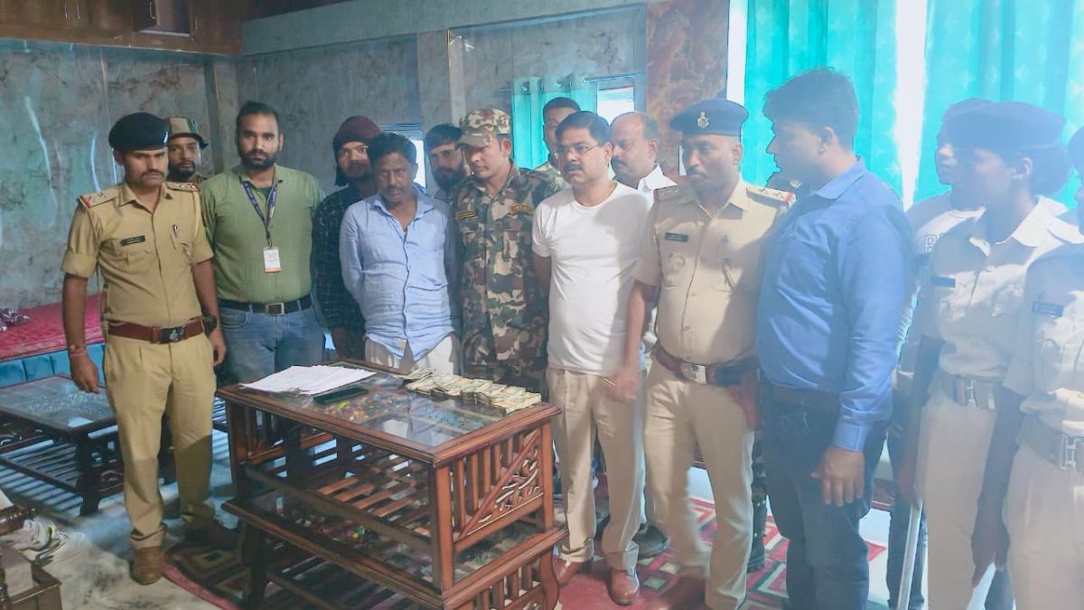 more than 6 lakh seized 5 arrested for cash distribution in election rjd stickers recovered