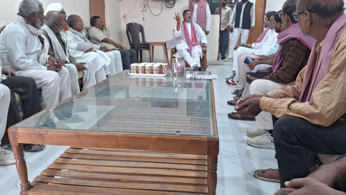 chandauli mp virendra singh has announced visit dal mandi in varanasi heavy police force has been deployed