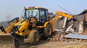bulldozer action in up district for health center and park construction