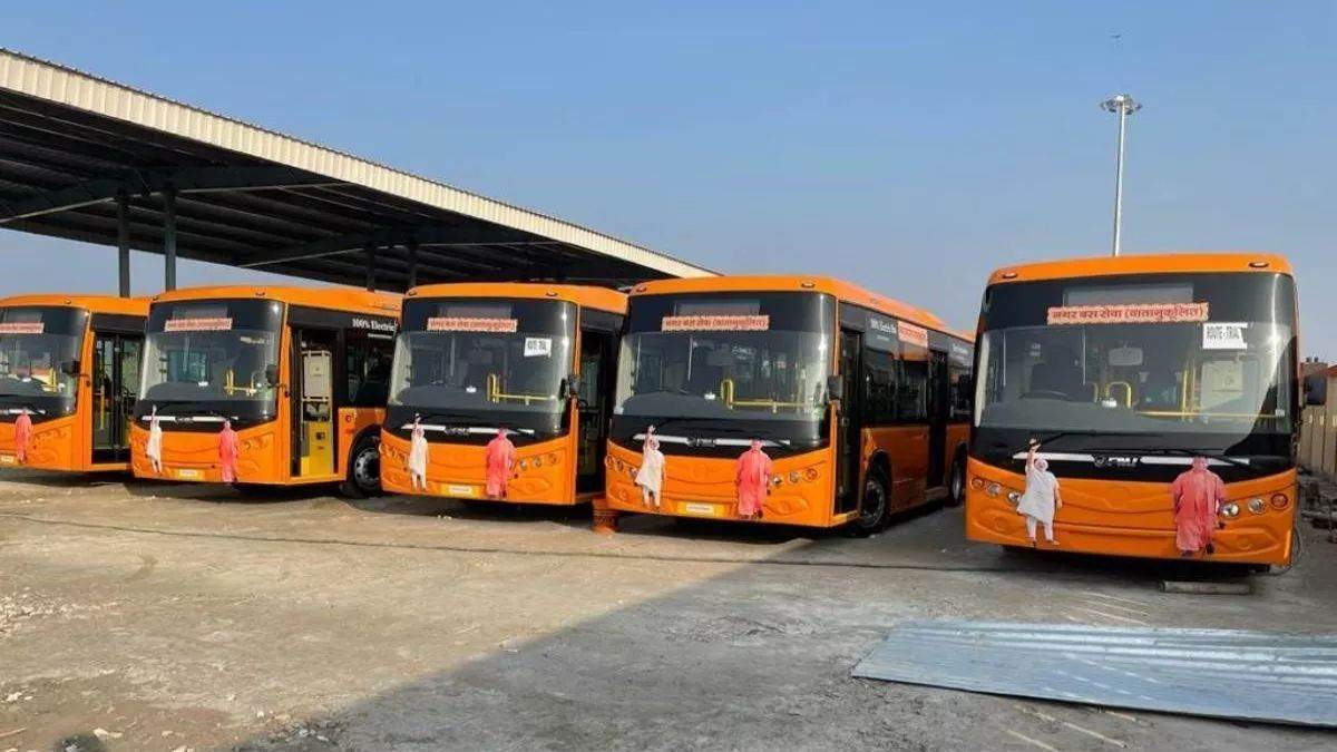 lucknow city bus fare reduced electric ac bus fare cut details