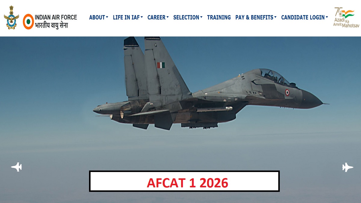 afcat 1 2026 notification air force common admission test registration dates changed applications to start from november 17