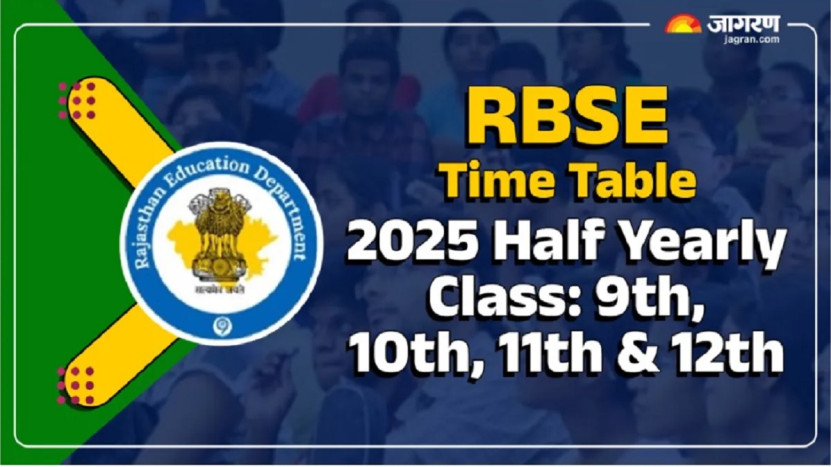 rbse half yearly date sheet 2025 26 revised time table released for rajasthan 9th 10th 11th and 12th half yearly exams