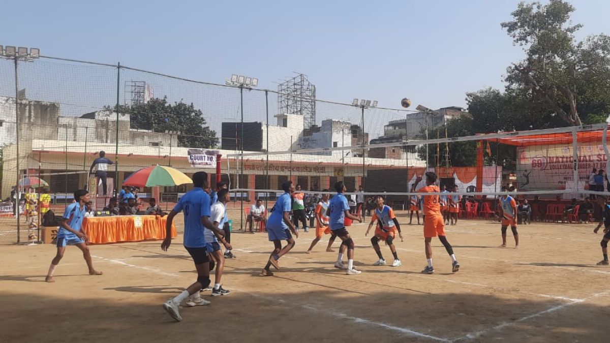 national volleyball championship begins in bareilly exciting matches on the first day