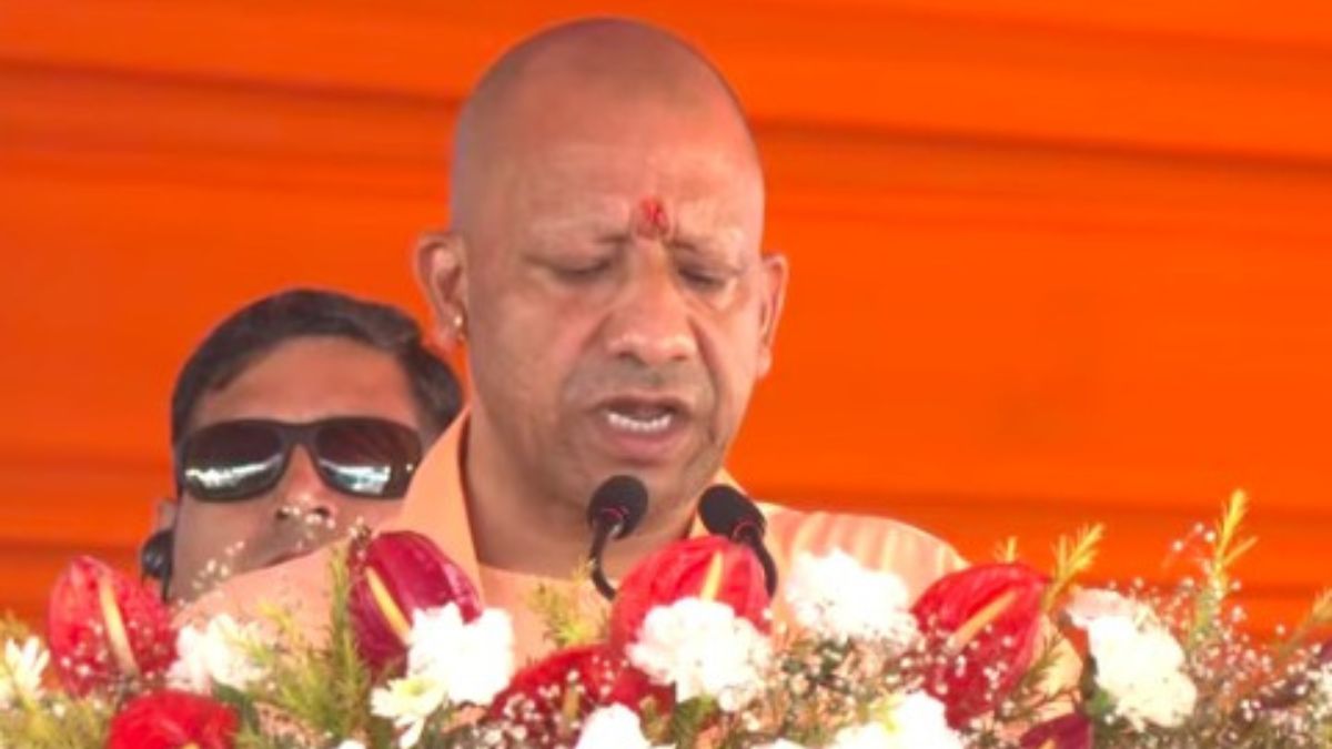 yogi slams mughals for dividing india barabanki speech
