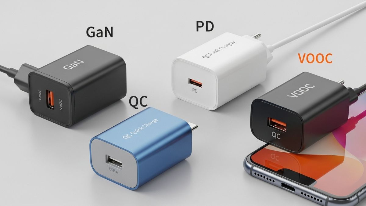 charger technology explained qc pd vooc gan find out what they mean
