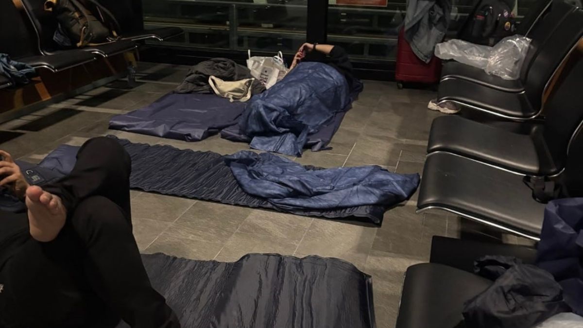 zurich airport chaos passengers stranded overnight