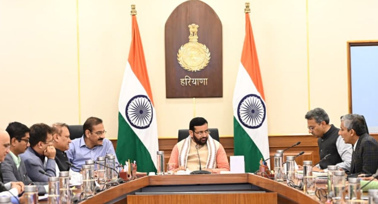 haryana development projects cm reviews progress warns officials of delays