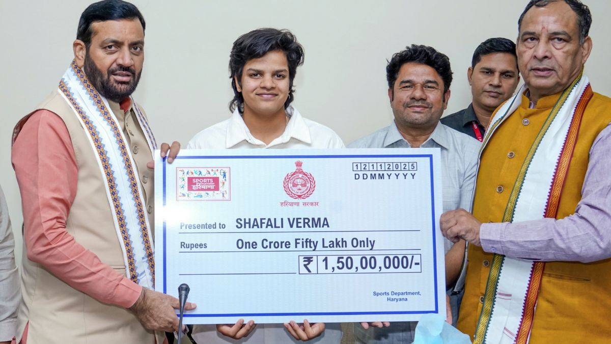 haryana government honoured shafali verma for winning the women odi world cup nayab singh saini