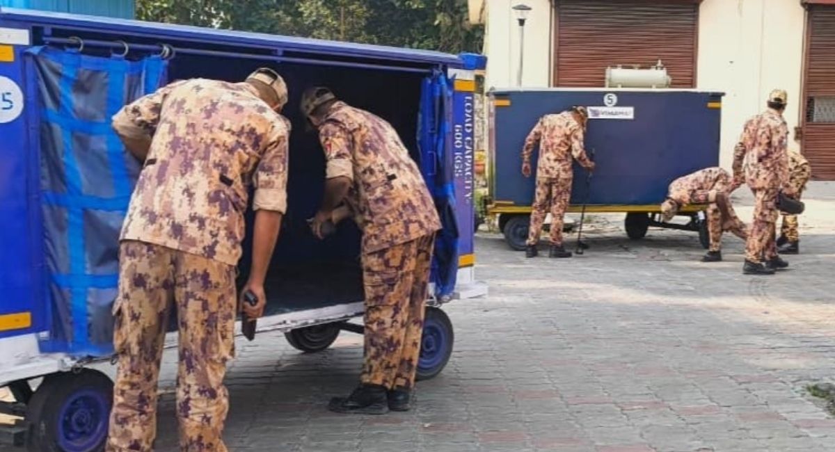 gorakhpur airport security tightened after delhi blast vehicle entry restricted