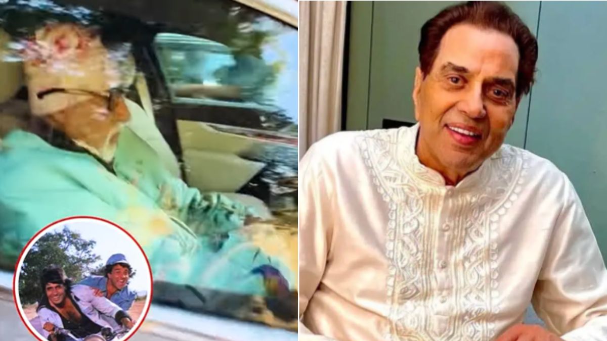 83 year old amitabh bachchan personally driving to dharmendra s residence video viral