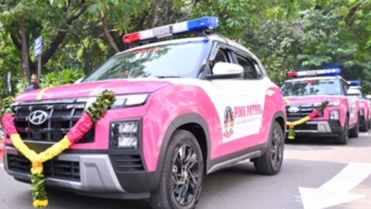 hyundai creta pink patrol suv goes viral which states police force added it to their fleet