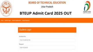 BTEUP Admit Card 2025 जारी।