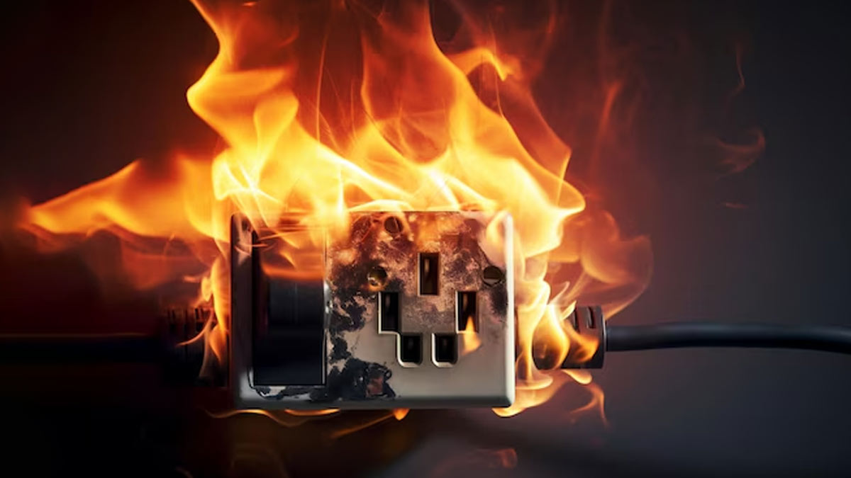 gorakhpur woman dies husband injured in house fire due to short circuit