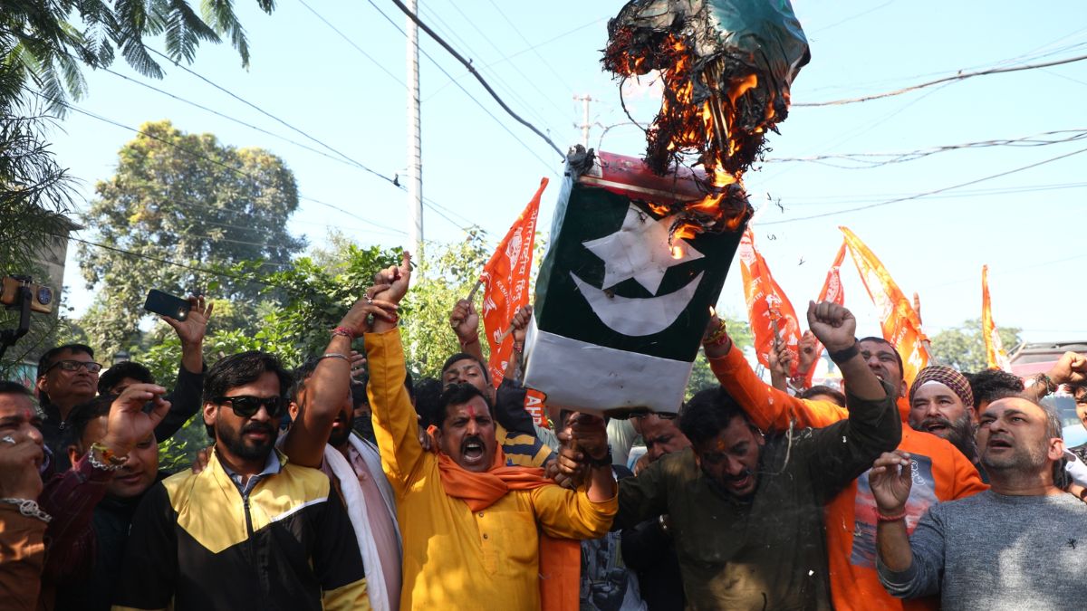 jammu reacts to delhi blast pakistan flag burned