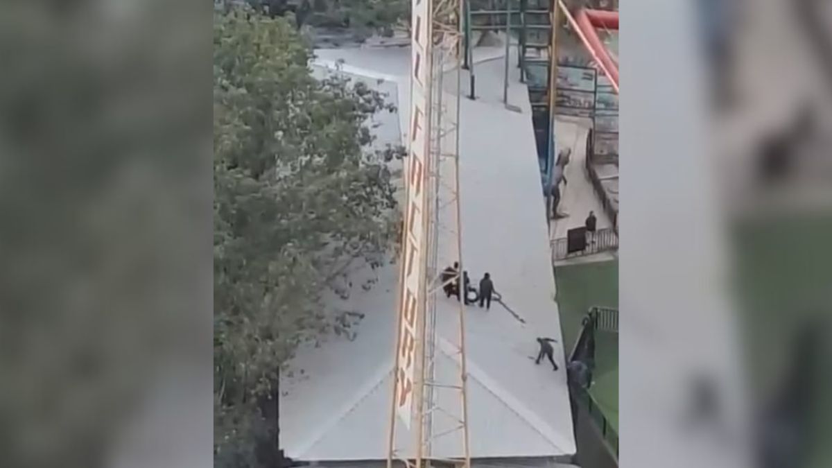 rishikesh bungee jumping accident man falls on roof video viral