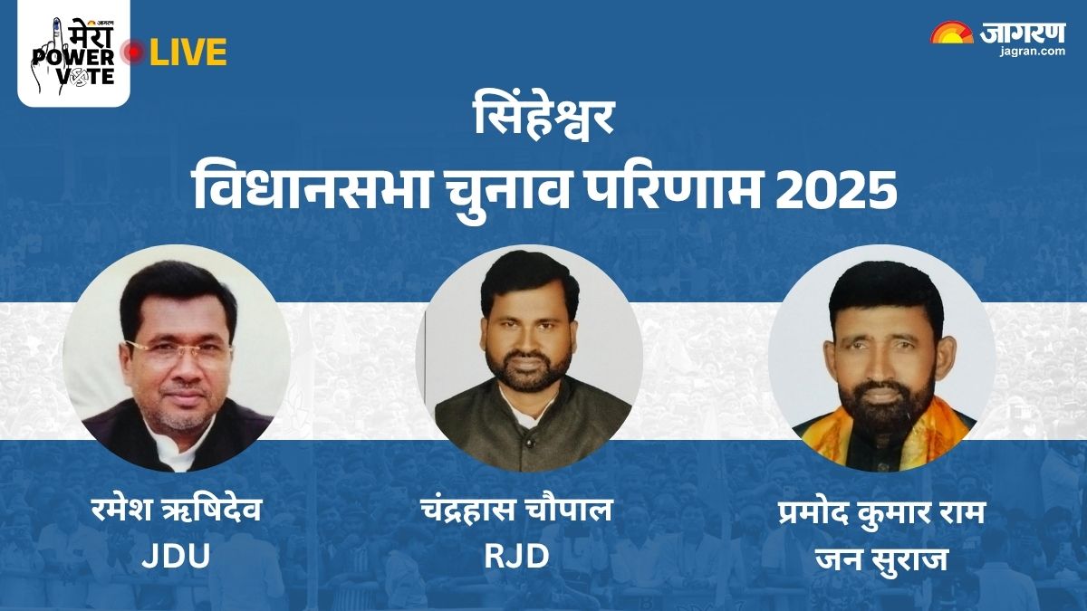 singheshwar vidhan sabha chunav result 2025 jdu ramesh rishi vs rjd chandrahas chaupal vs jan suraaj party pramod kumar ram winner loser and latest update