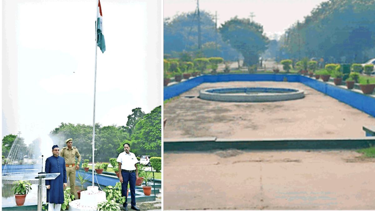 podium on which the tricolor was hoisted was demolished in amu jn medical college the vice chancellor s complaint